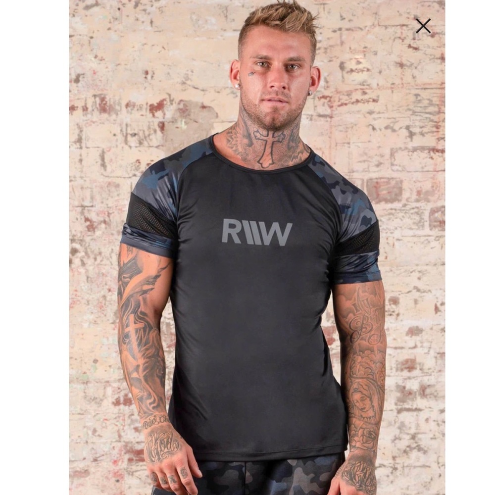 Ryderwear - Camo T-Shirt - Black/Blue - L & XL
